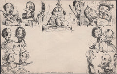 135440 1840 ORIGINAL SPOONER CARICATURE NO.1 WITH SCENES OF COURTSHIP OR FLIRTATION.