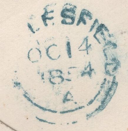 135453 1854 BANKING ENVELOPE BIRMINGHAM TO MACCLESFIELD WITH DIE 1 1D PL.187 (SG17) AND BIRMINGHAM SPOON (RA2).