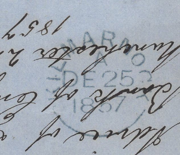 135455 1857 MAIL BANK OF ENGLAND, MANCHESTER TO KILMARNOCK WITH DIE 2 1D PL.27 (SG40) 'MANCHESTER/498' SPOON TYPE D3 (RA82).