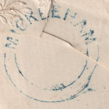 135475 1852 MAIL DORKING TO LONDON WITH 1D PL.126 (SG8)(LF) AND 'MICKLEHAM' UDC (SURREY).