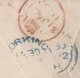 135475 1852 MAIL DORKING TO LONDON WITH 1D PL.126 (SG8)(LF) AND 'MICKLEHAM' UDC (SURREY).