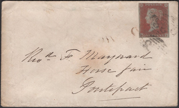 135477 1850 MAIL TO PONTEFRACT WITH 1D PL.95 (SG8)(NF).