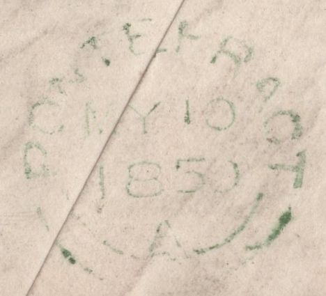 135477 1850 MAIL TO PONTEFRACT WITH 1D PL.95 (SG8)(NF).