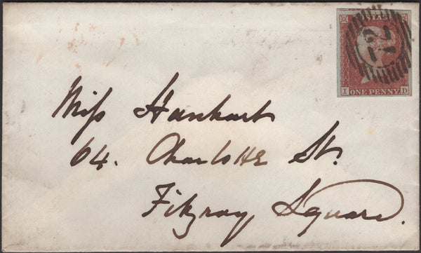 135478 1853 MAIL USED IN LONDON WITH 1D PL.155 (SG8)(ID) IN STATE ONE.