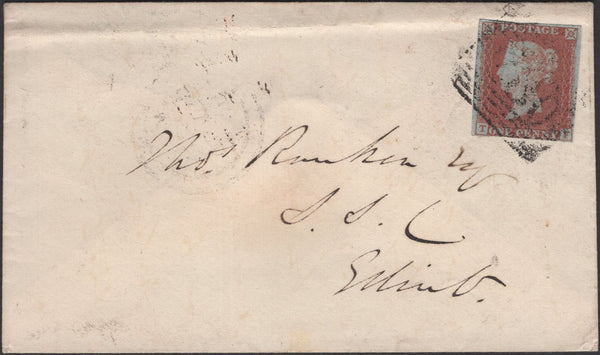 135484 1853 MAIL PERTH TO EDINBURGH WITH 1D PL.153 (SG8)(TF).