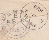 135484 1853 MAIL PERTH TO EDINBURGH WITH 1D PL.153 (SG8)(TF).