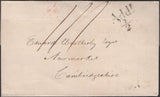 135488 1833 MAIL GLASGOW TO NEWMARKET WITH 'Addl/½' HAND STAMP AND 'EXCHANGE' STRAIGHT LINE RECEIVERS HAND STAMP.