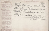 135502 1911 FIRST OFFICIAL U.K. AERIAL POST LONDON POST CARD IN BROWN TO NORTH FINCHLEY.