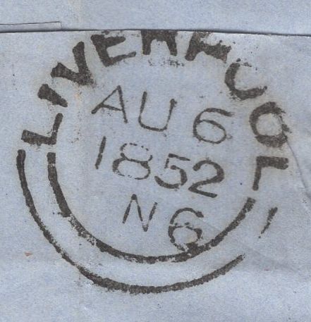 135507 1852 MAIL LIVERPOOL TO PLYMOUTH WITH 1D PL.138 (SG8)(QB).