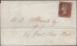 135515 1842 LETTER USED IN EDINBURGH WITH 1D PL.21 (SG8)(IC DOUBLE 'C' SPEC BS10ba).
