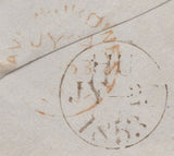 135517 1853 MAIL LONDON TO HAVERFORDWEST WITH 1D PL.163 (SG8)(OD).