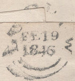 135518 1846 MAIL CHURCH STRETTON, SALOP TO LUDLOW WITH 1D PL.61 (SG8)(HD).