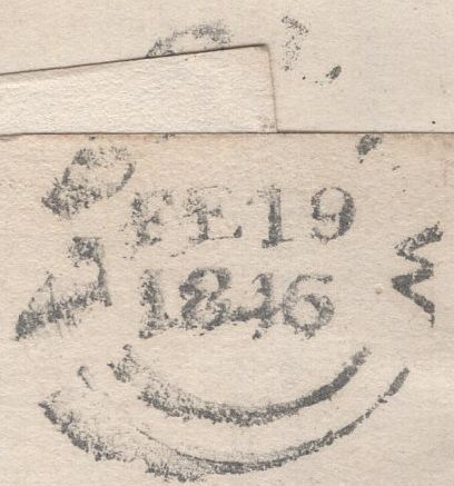 135518 1846 MAIL CHURCH STRETTON, SALOP TO LUDLOW WITH 1D PL.61 (SG8)(HD).