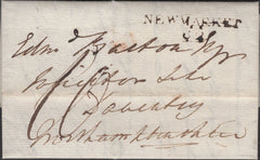 135543 1812 MAIL DALHAM HALL, NEWMARKET TO DAVENTRY WITH 'NEWMARKET/62' MILEAGE MARK (SK277).