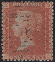 135556 1856 DIE 2 1D PL.44 (GL) FINE ORANGE-BROWN SHADE (SG33 SPEC C8(5).