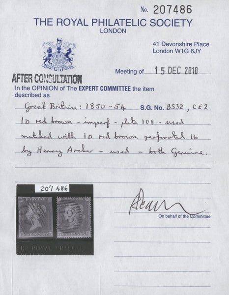 135569 1851 1D ARCHER EXPERIMENTAL PERFORATION PLATE 108 (SG16b)(FF).