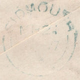 135601 1857 MAIL SIDMOUTH, DEVON TO TOTNESS WITH DIE 2 1D PL.44 BROWN-ROSE SHADE (SG32)(JE).