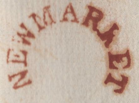 135672 CIRCA 1832 MAIL NEWMARKET, SUFFOLK TO NORWICH WITH 'NEWMARKET' CIRCULAR MILEAGE MARK (SK282).