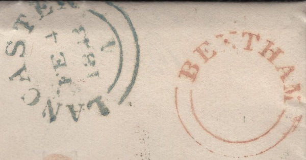 135678 1843 MAIL YARLSBER, NORTH YORKS TO KIRKBY LONSDALE WITH 'BENTHAM' UDC (YK283).