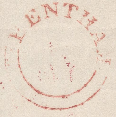 135679 1844 MAIL HIGH BENTHAM, NORTH YORKS TO KIRBY LONSDALE WITH 'BENTHAM' UDC (YK283).