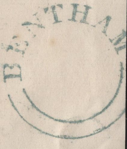 135680 1848 MAIL BENTHAM, NORTH YORKS TO KIRBY LONSDALE WITH 'BENTHAM' UDC IN BLUE (YK283).