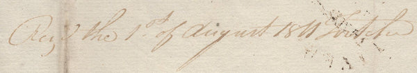 135755 1811 MAIL LIVERPOOL TO 'Capt. Watters, Tortola' BRITISH VIRGIN ISLES.