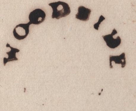 135788 1831 MAIL WOODSIDE (BIRKENHEAD) TO DONCASTER WITH VARIOUS HAND STAMPS INCLUDING 'WOODSIDE' HAND STAMP (LL538) FLEURONS NOT VISIBLE.