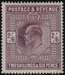 135800 1905 2s6d DULL PURPLE ON CHALK-SURFACED PAPER (SG262) FINE MINT EXAMPLE.