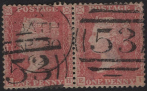135849 COLLECTION 1861 DIE 2 1D PL.50 ALPHABET IV (SG42)(147 ITEMS).