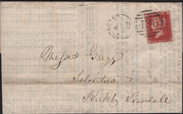 135849 COLLECTION 1861 DIE 2 1D PL.50 ALPHABET IV (SG42)(147 ITEMS).