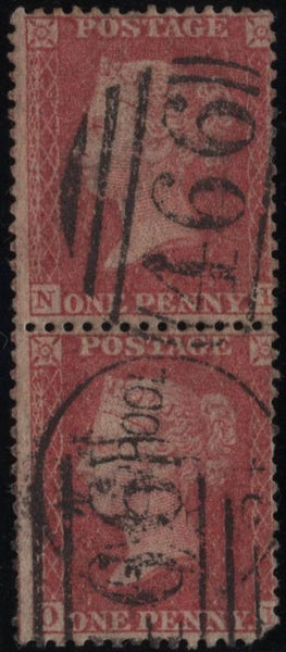 135850 COLLECTION 1861 DIE 2 1D PL.51 ALPHABET IV (SG42)(137 ITEMS).