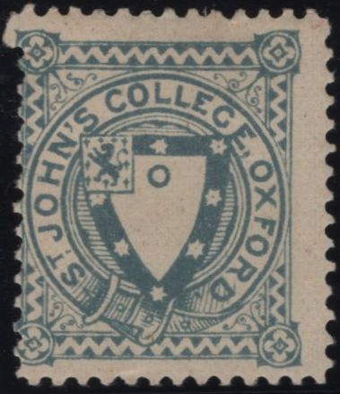 135854 1884 ST JOHN'S COLLEGE, OXFORD ½D GREY-BLUE COLLEGE STAMP (CS17) MINT SINGLE.