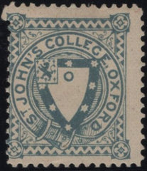 135854 1884 ST JOHN'S COLLEGE, OXFORD ½D GREY-BLUE COLLEGE STAMP (CS17) MINT SINGLE.