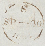 135917 1841 2D BLUE PL.3 (SG14) HORIZONTAL PAIR (BG BH) ON LETTER LONDON TO CARLISLE SEPTEMBER 1841.