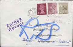 135968 1985 UNDELIVERED MAIL MANCHESTER TO GERMANY.