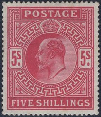 135971 1902 5S DEEP BRIGHT CARMINE (SG264) MINT EXAMPLE.