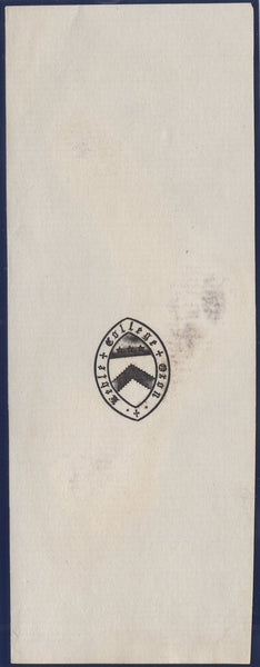 135992 1875 KEBLE COLLEGE PROOF OF POSTAL STATIONERY STAMP.