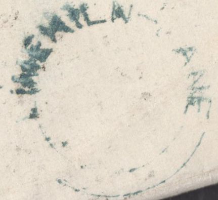 136089 1856 LETTER USED LOCALLY IN BURY, LANCS WITH 1D (SG29) 'BIRKENHEAD/74' SPOON (RA1) AND 'LIME KILN-LANE' UDC IN DARK BLUE.