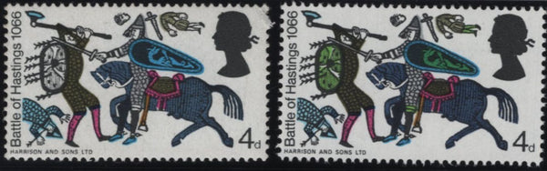 136108 1966 4D BATTLE OF HASTINGS GREEN OMITTED (SG708g).