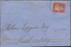 136169 1857 PART WRAPPER TO KIRKCALDY WITH 1D PL.36 (SG32)(QA).