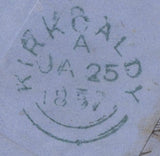 136169 1857 PART WRAPPER TO KIRKCALDY WITH 1D PL.36 (SG32)(QA).