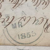 136180 1855 MAIL NEILSTON, GLASGOW TO PAISLEY WITH 1D PL.195 (SG17) 'NEILSTON' SCOTS LOCAL TYPE XX.