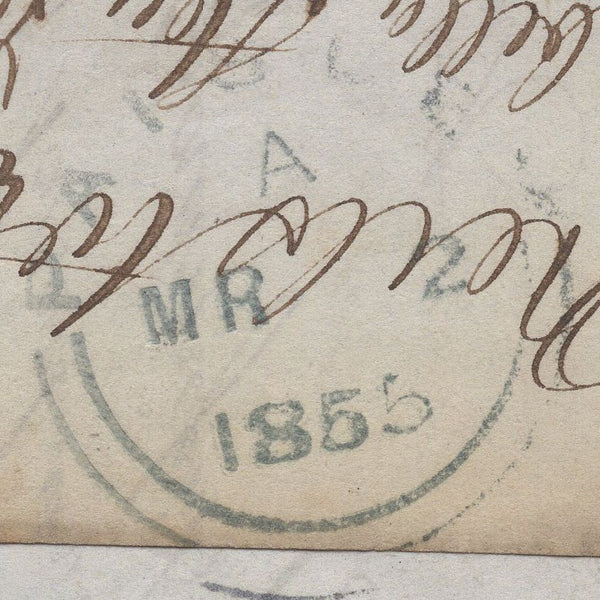 136180 1855 MAIL NEILSTON, GLASGOW TO PAISLEY WITH 1D PL.195 (SG17) 'NEILSTON' SCOTS LOCAL TYPE XX.