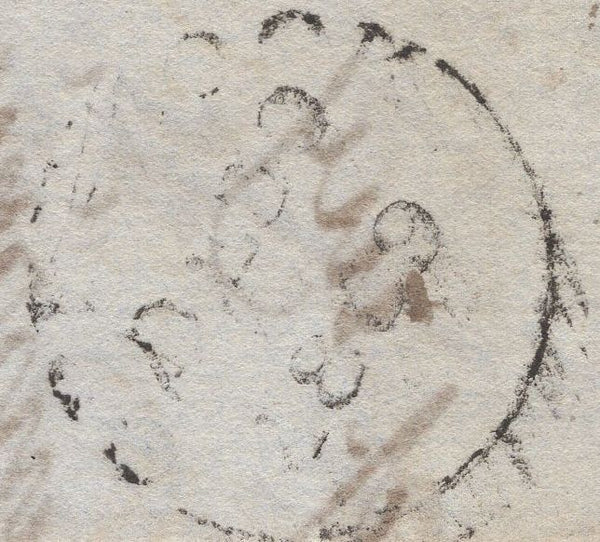 136187 1839 UNIFORM FOURPENNY POST MAIL GREENOCK TO EDINBURGH WITH MANUSCRIPT '4'.