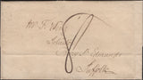 136218 1816 MAIL GREENWICH TO BURY ST EDMUNDS WITH BOXED 'Westminster/Road' RECEIVERS HAND STAMP (L86/WESTR1).