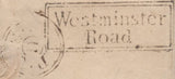 136218 1816 MAIL GREENWICH TO BURY ST EDMUNDS WITH BOXED 'Westminster/Road' RECEIVERS HAND STAMP (L86/WESTR1).