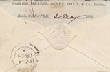 136290 1856 MAIL CHESTER TO LANCASTER WITH 1D PL.23 (SG29), 'CHESTER/180' SPOON TYPE A (RA30).