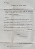 136349 CIRCA 1846 PRINTED WRAPPER 'NORFOLK RAILWAY' TO LONDON WITH UNUSED 1D PL.67 (SG8)(QF).