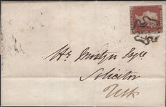 136429 1844 MAIL MONMOUTH TO USK WITH 1D PL.36 (SG8)(NE), MONMOUTH MALTESE CROSS.