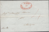 136433 1837 MAIL HUDDERSFIELD TO HALIFAX WITH 'PAID/at/HUDDERSFIELD' HAND STAMP TYPE 57 (YK1501).